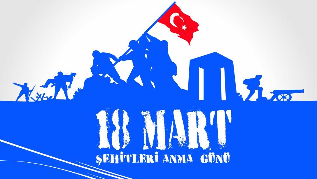 İlçe Milli Eğitim Müdürümüz Murtaza ALAN´ın "18 Mart Şehitleri Anma Günü ve Çanakkale Deniz Zaferinin 104. Yıl Dönümü" Mesajı