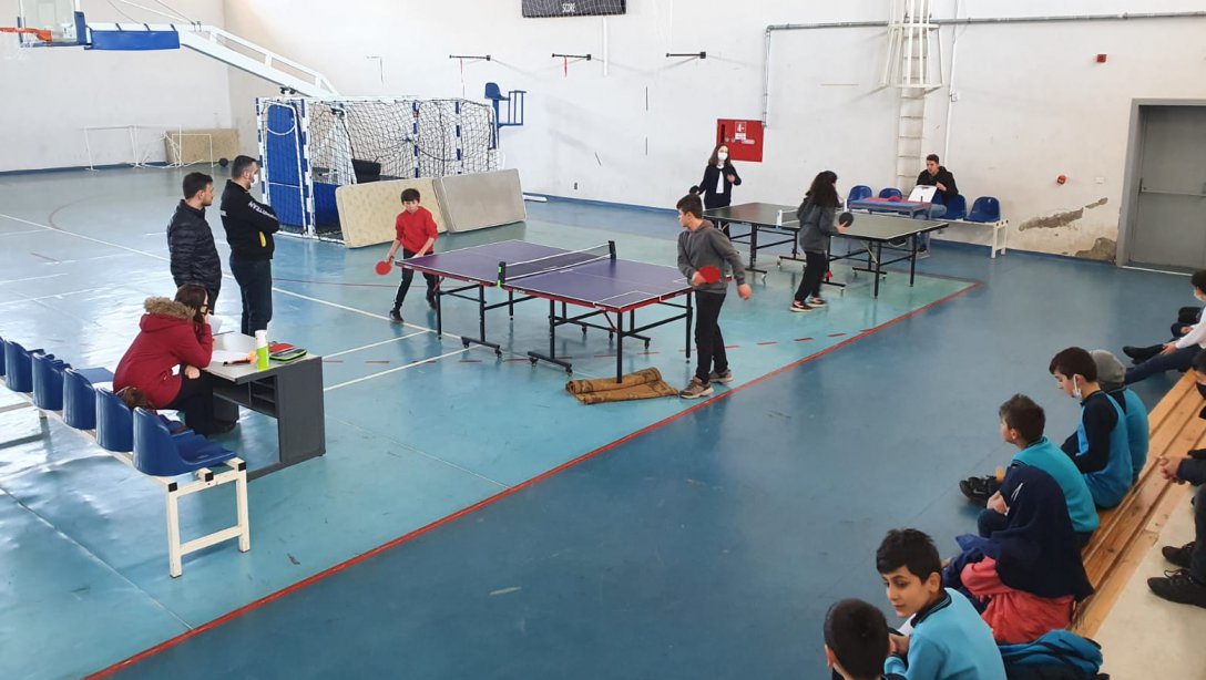 Ortaokullar Arası Masa Tenisi Turnuvası Düzenlendi