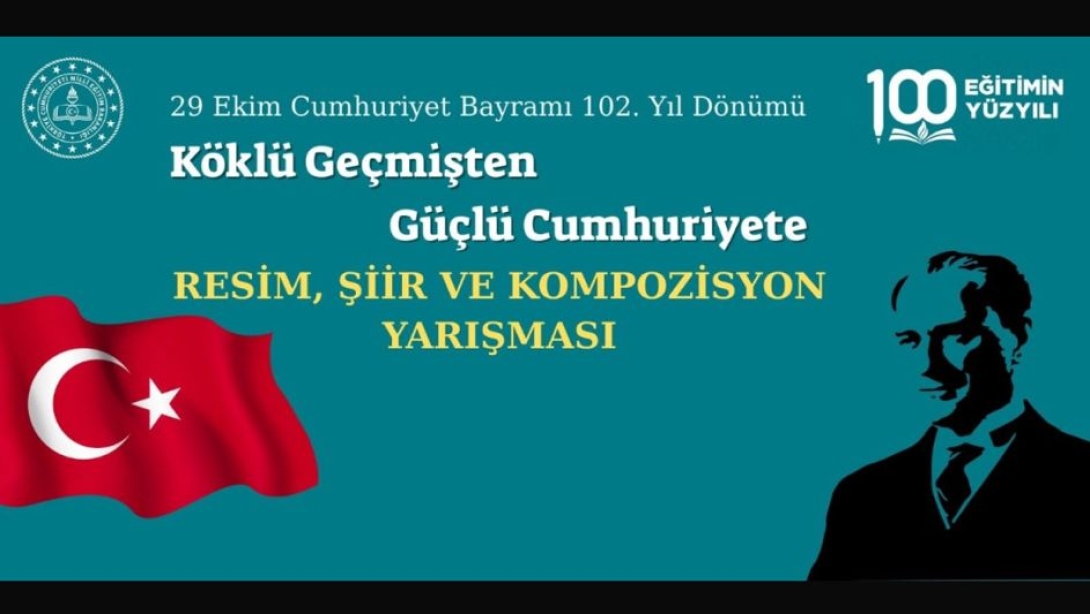 Cumhuriyetin 102. yıl dönümü kutlamaları kapsamında, ilk ve ortaokul öğrencileri arasında 